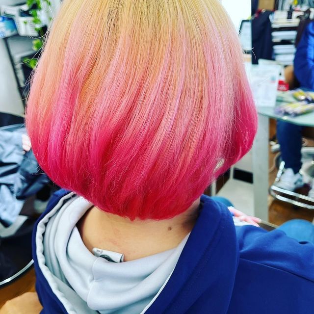 イベントに行くって事で可愛くグラデーションピンクにの画像
