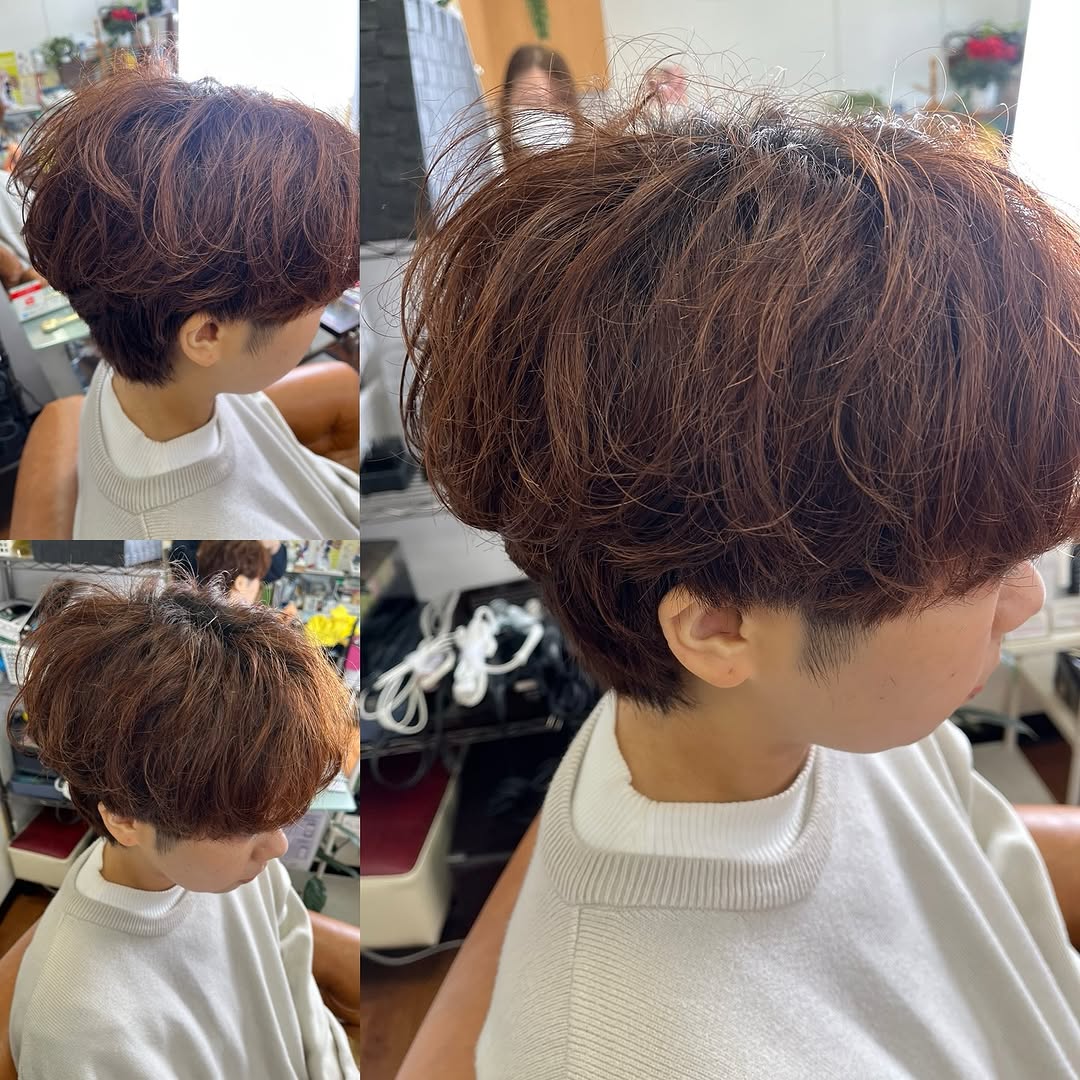 ショートマッシュヘアの画像